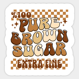 100% PURE brown sugar extra fine Black History Month Sticker